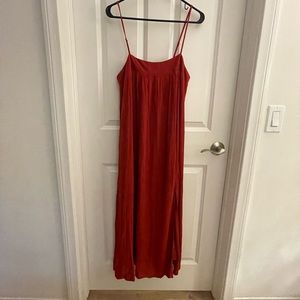 Forever 21 Burnt Orange Maxi Dress with Slit